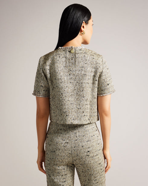 FELIOJ-Tailoring-Boucle Tee With Welt Pockets- Ted Baker Romania